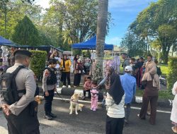 Berikan Rasa Aman Di Lingkungan Keramaian, Ditsamapta Polda Gelar Patroli Sepeda Dan Satwa Di Sekitar Car Free Day.