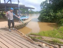 Debit air DAS Katingan terpantau mengalami penurunan, Polsek Marikit Antisipasi Bencana Banjir.