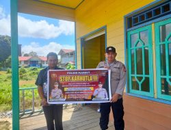 Upaya pencegahan Polsek Marikit Sosialisasi Kebakaran Hutan dan Lahan (Karhutla)