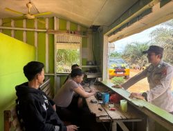 Personil Polsek lamandau Patroli dan Sambang Pos Satpam Perusahaan