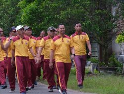 Jaga Kebugaran Tubuh, Kapolres Lamandau Pimpin Olahraga Jumat Pagi