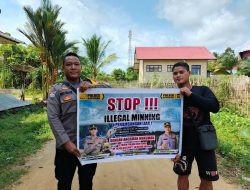 Bhabinkamtibmas Kec. Katingan Hulu dan Bukit Raya Sosialisasi tentang larangan Ilegal Mining.