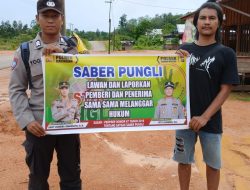 BHABINKAMTIBMAS DESA TUMBANG KAMAN MELAKSANAKAN SOSIALISASI SABER PUNGLI KEPADA MASYARAKAT