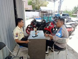 Lewat Patroli Harkamtibmas, Piket Polsek Sabangau Sambangi Kantor BRI Kalampangan