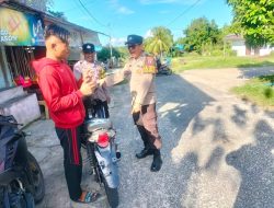 Polsek Bukit Batu Sosialisasikan Larangan Knalpot Brong di Tangkiling