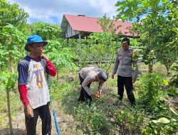 Sampaikan Imbauan Kamtibmas, Bhabinkamtibmas Ajak Warga Tumbang Tahai Aktif Jaga Lingkungan