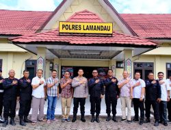 Kapolres Lamandau Hadiri Ramah Tamah Kunjungan Dansat Brimob ke Rumah Jabatan Bupati Lamandau