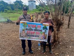 Upaya Pencegahan Penebangan Hutan secara Liar (Ilegal Logging), Bhabinkamtibmas sosialisasi kepada masyarakat.