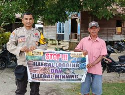 Polsek Tws Garing dan Pulau Malan rutin sosialisasi larangan ilegal Logging dan Meaning.