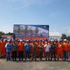 Personel Polres Barito Utara Hadiri Apel Gabungan PDKB di Bandara Lama Beringin Muara Teweh