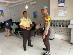 Piket Polsek Patroli dan Silaturahmi dengan Satpam Bank BRI