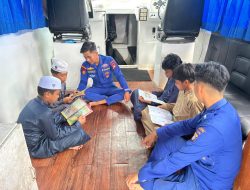 Ditpolairud Polda Kalteng Dukung Dunia Pendidikan Melalui Kegiatan Kapal Melek Huruf