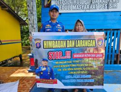 Antisipasi Membakar Hutan dan Lahan Das Kapuas, Personel Ditpolairud Berikan Himbauan