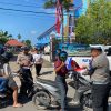 Satlantas Polres Lamandau Bagikan Ratusan Bendera Merah Putih Sambut HUT ke-80 Kemerdekaan RI