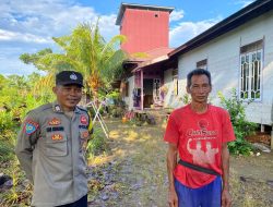 Mendukung ketahanan pangan, Personil Polsek Katingan Kuala cek lokasi pemanfaatan lahan warga berkebun holtikultura