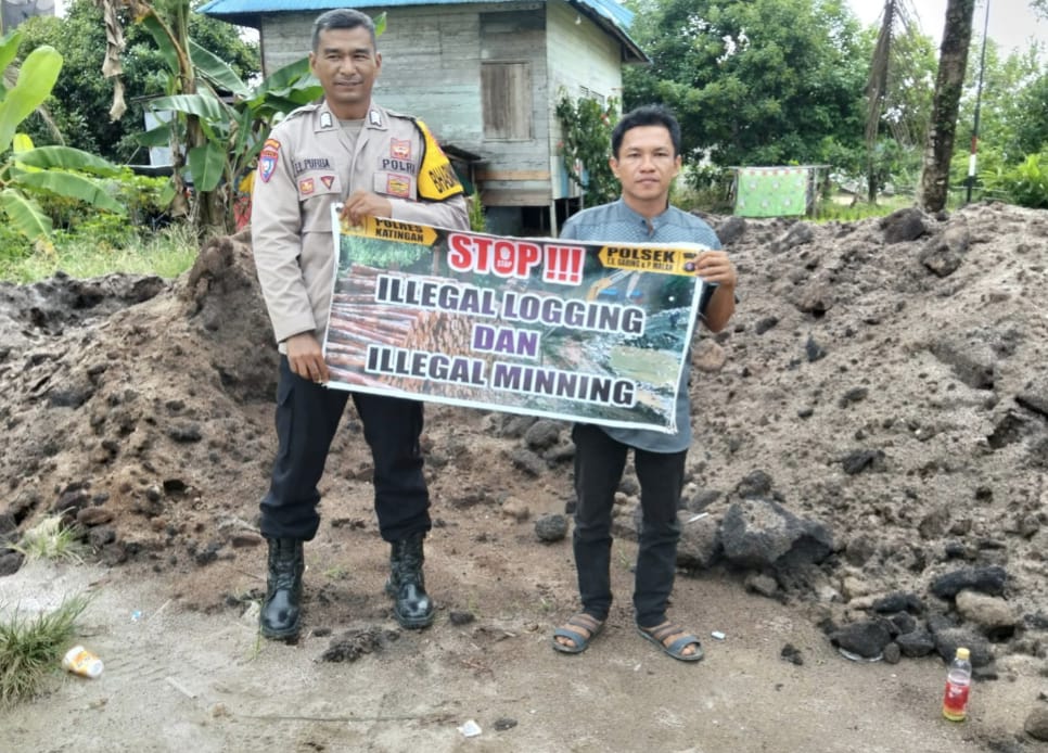 ‎Polsek Tws Garing dan Pulau Malan rutin sosialisasi larangan ilegal Logging dan Meaning.