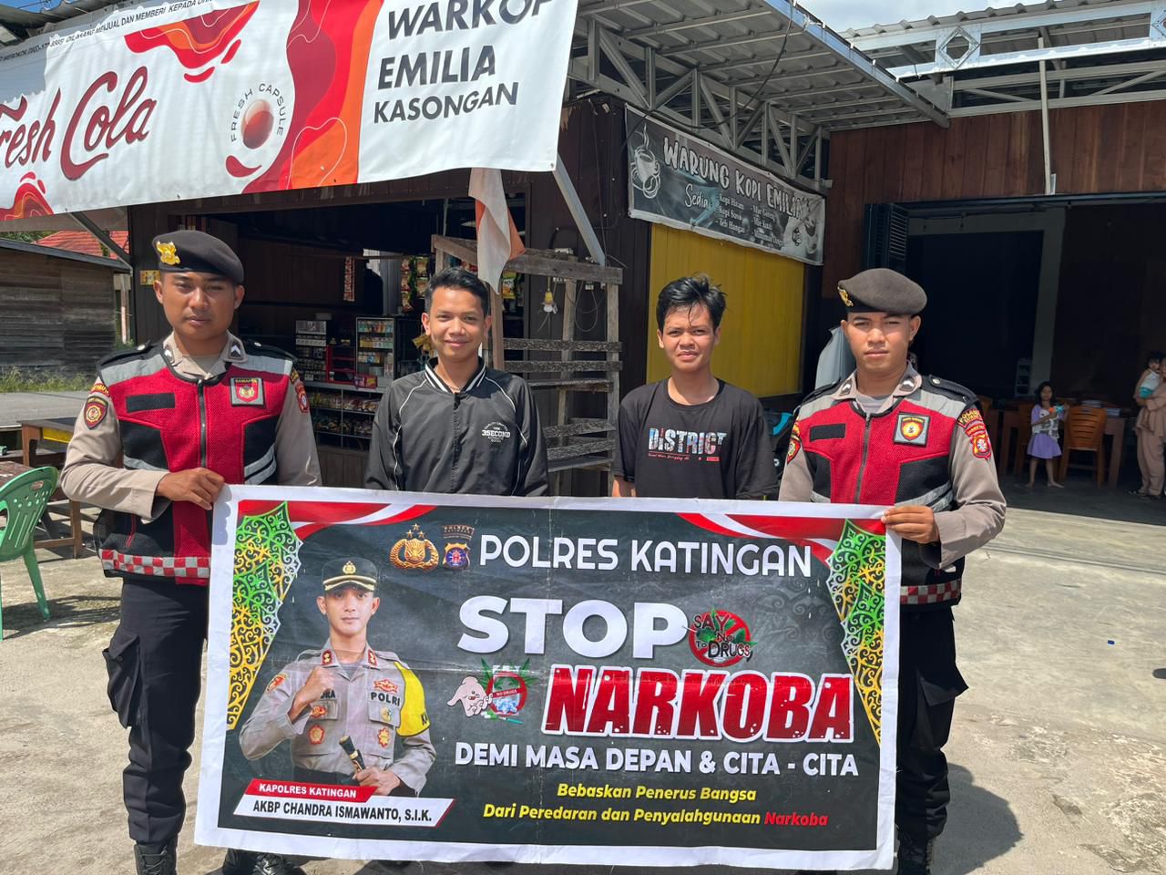 Patroli Pencegahan Narkotika, Sat Samapta Polres Katingan Gencar Lakukan Sosialisasi