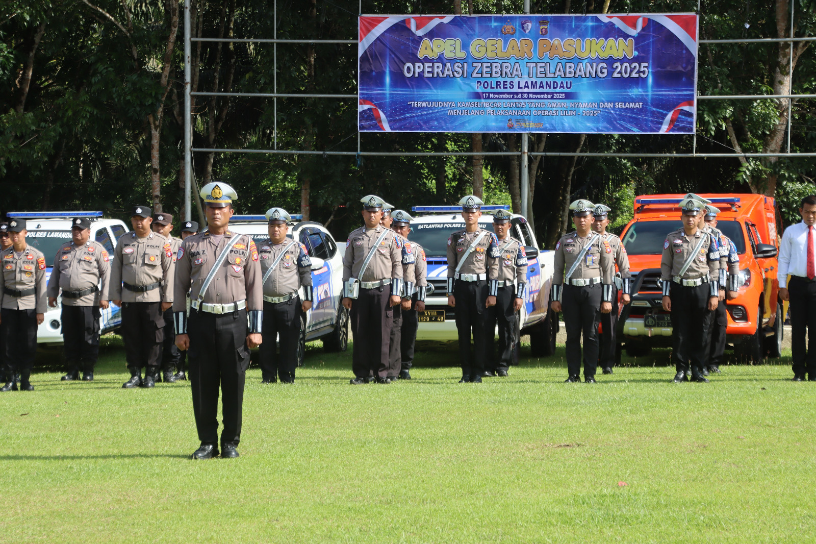 Polres Lamandau Gelar Apel Pasukan Operasi Zebra Telabang 2025 Jelang Pengamanan Natal dan Tahun Baru