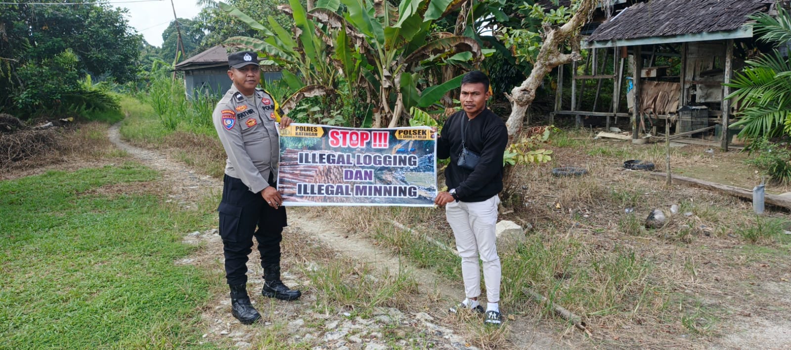 Polsek Tws Garing dan Pulau Malan rutin sosialisasi larangan ilegal Logging dan Meaning.