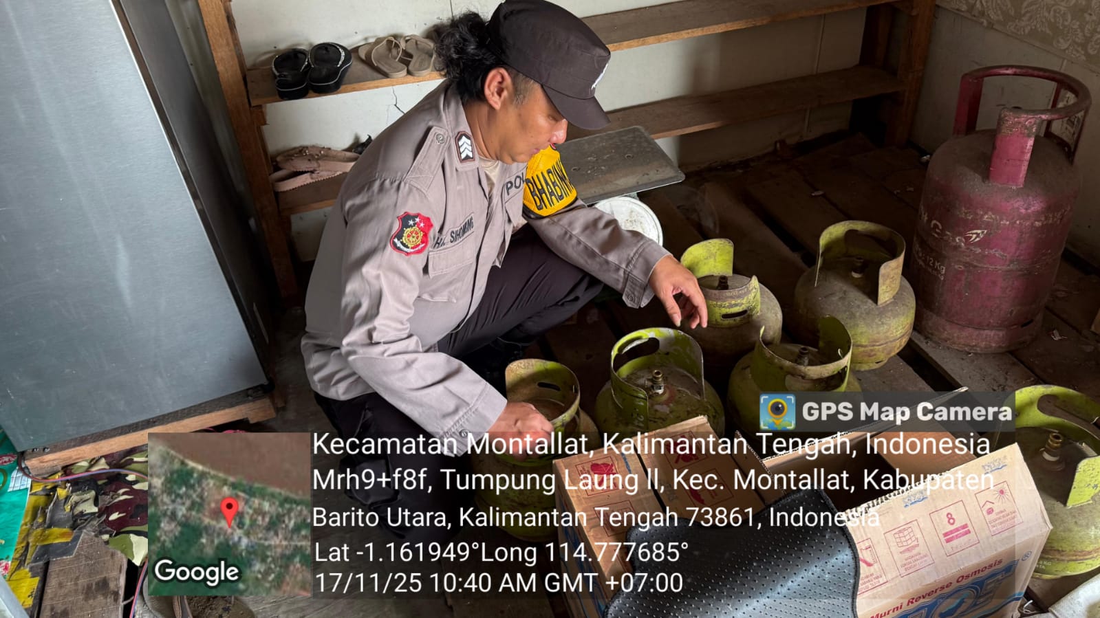 Polsek Montallat Laksanakan Pengecekan Gas LPG Untuk Pantau Stok Dan Harga Di Pasaran