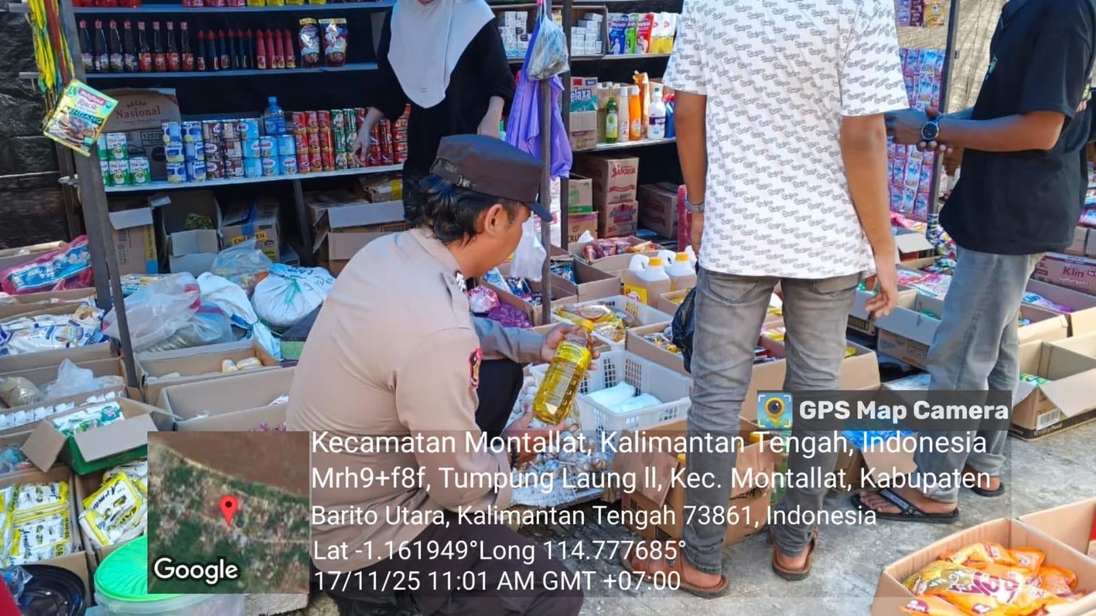 Polsek Montallat Laksanakan Pengecekan Sembako Untuk Pantau Stok Dan Harga Di Pasaran