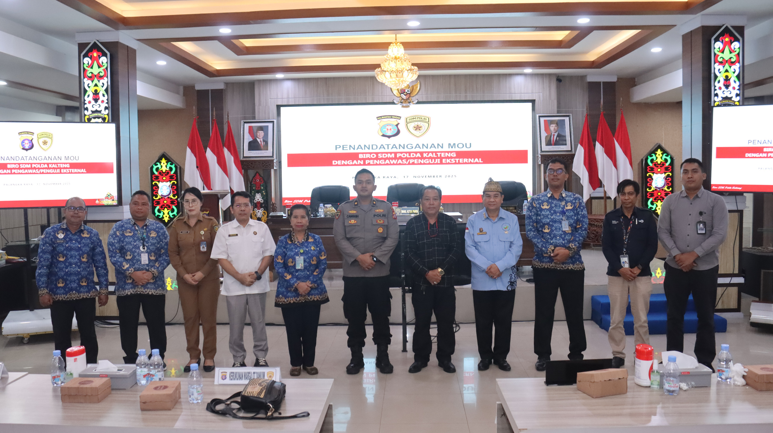 Teken MoU dengan Pengawas Eksternal, Wakapolda Pastikan Penerimaan Polri di Polda Kalteng Berjalan Sesuai Prinsip BETAH