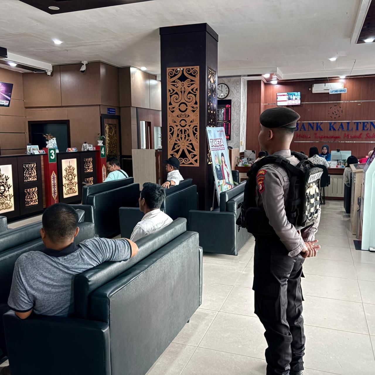 Cegah aksi Kriminalitas Personel Sat Samapta Polres Katingan Laksanakan PAM Bank