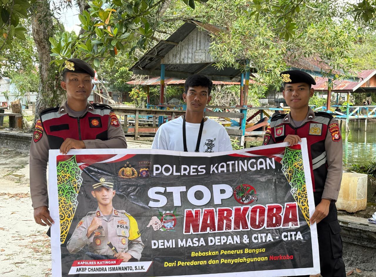 Patroli Pencegahan Narkotika, Sat Samapta Polres Katingan Gencar Lakukan Sosialisasi