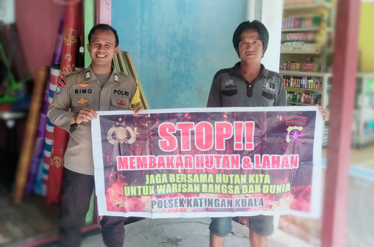 Upaya Pencegahan Karhutla, Bhabinkamtibmas Rutin Himbau Masyarakat tentang Bahaya Karhutla