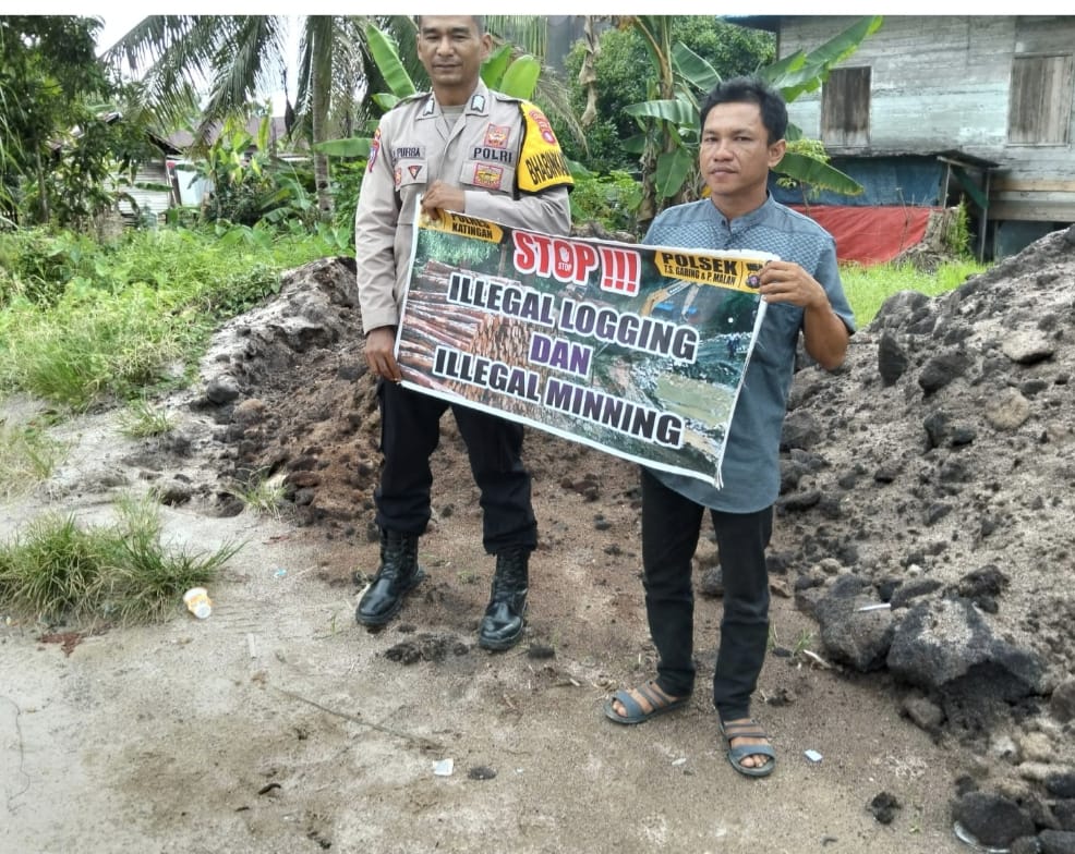 ‎Polsek Tws Garing dan Pulau Malan rutin sosialisasi larangan ilegal Logging dan Meaning.