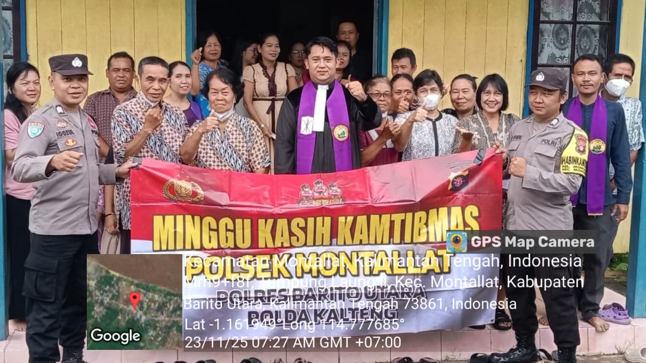 *Polsek Montallat Melaksanakan Pengamanan Gereja Ibadah Minggu Umat Nasrani Diwilkum Montallat