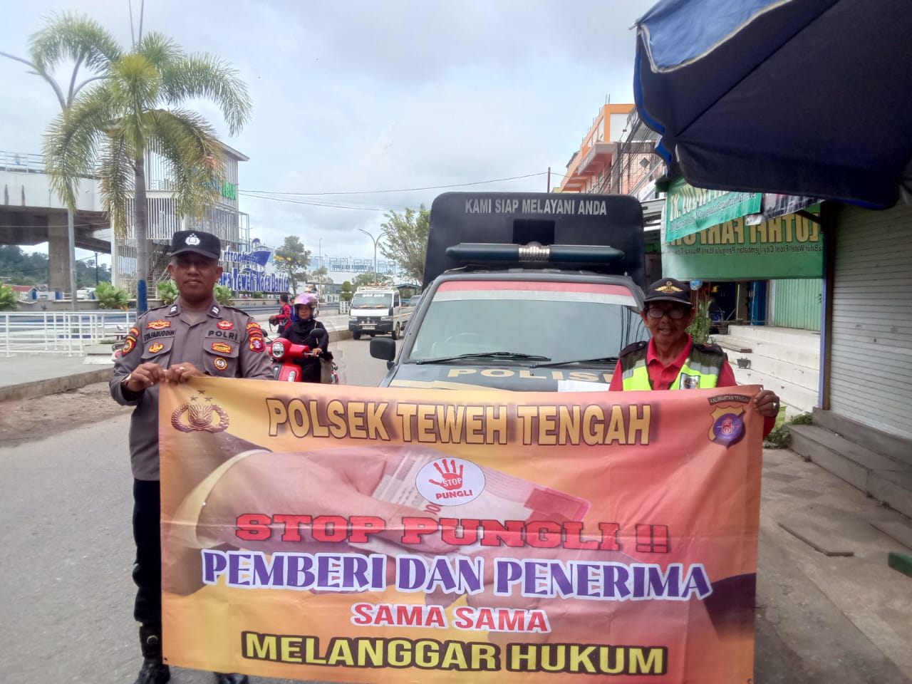 Putus Tindak Pelanggaran Pungli, Personel Polsek Teweh Tengah Himbau Stop Pungli ke Warga