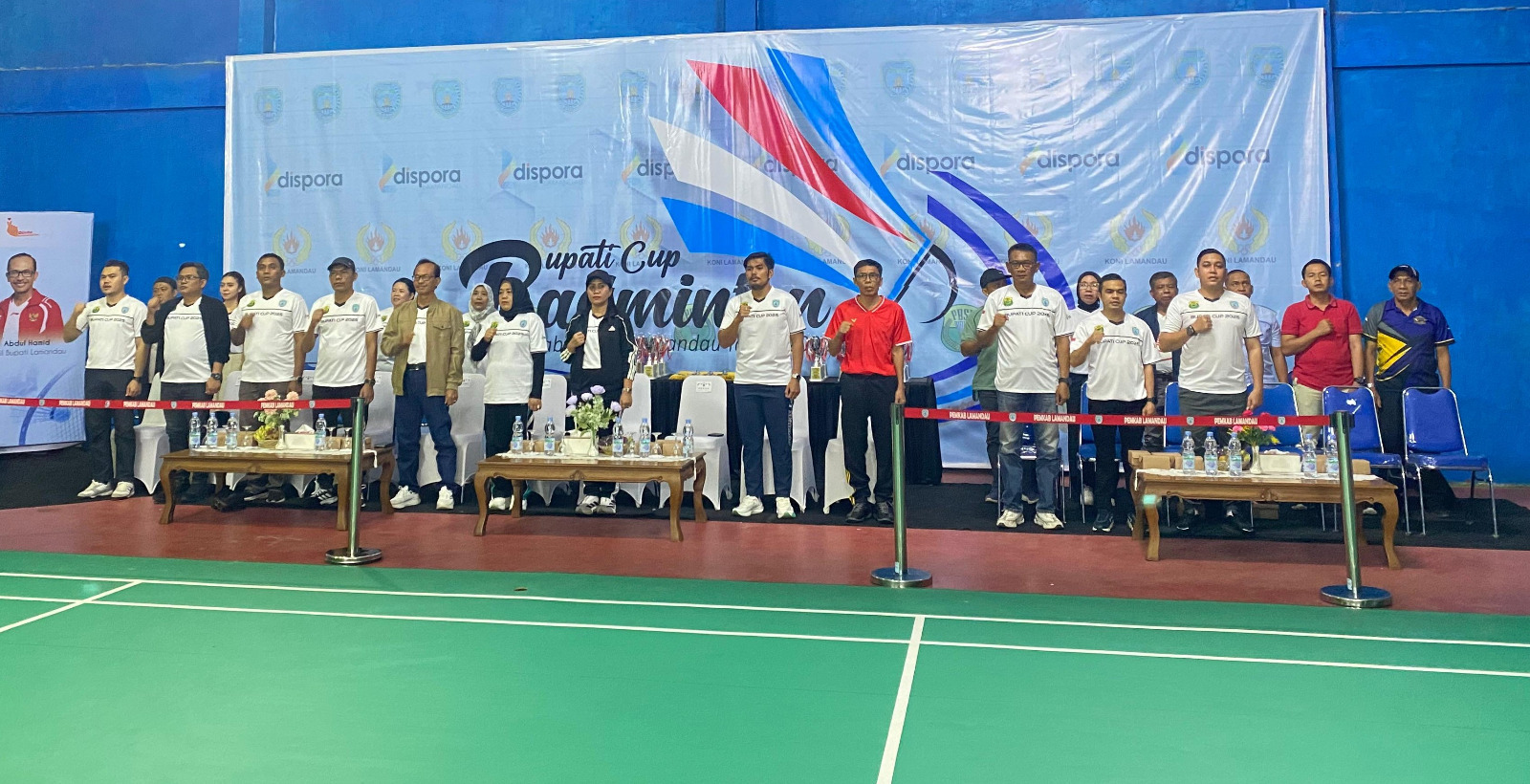 Waka Polres Lamandau Hadiri Pertandingan Bulu Tangkis Bupati Cup 2025 di GOR Kujan