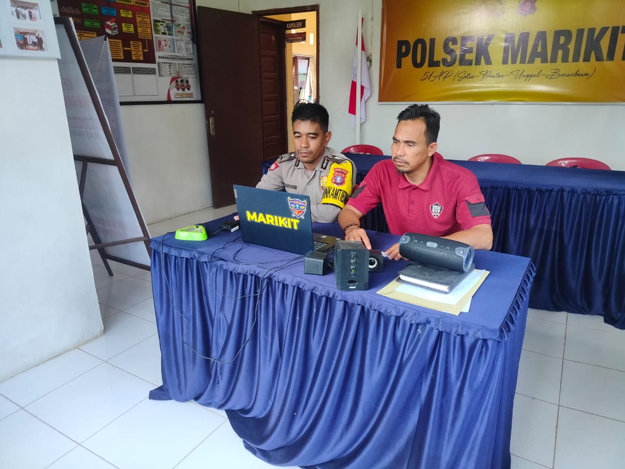 Personel Polsek Marikit Mengikuti Kegiatan Pelaksanaan KATPUAN TOT Instruktur Polisi Sadar Berkarakter Angkatan I Tahun 2025 Secara Daring / Online Youtobe link Virtual.