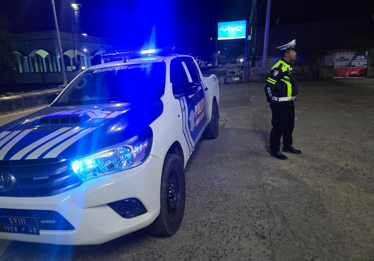 Patroli Blue Light Polres Lamandau, Upaya Cegah Gangguan Kamtibmas