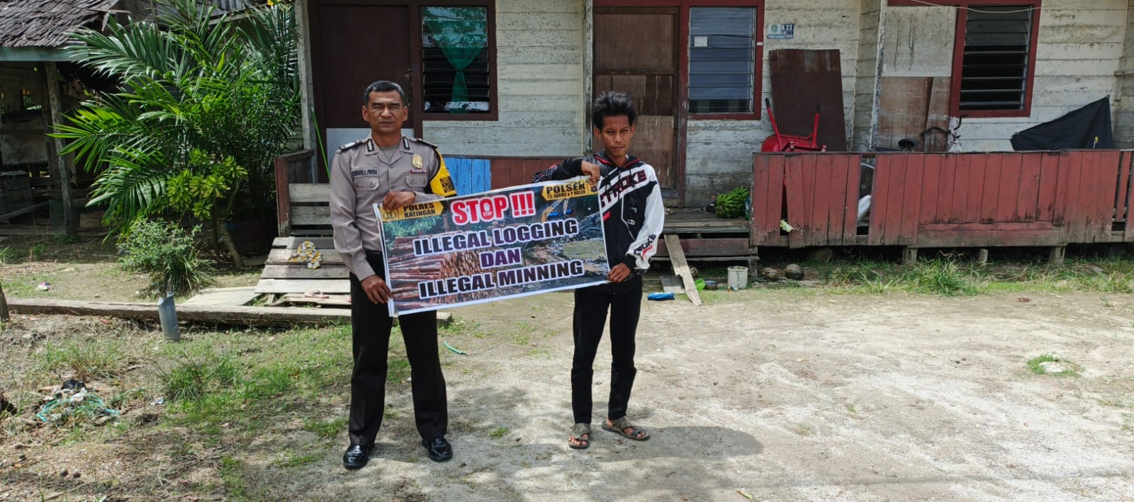 Polsek Tws Garing dan Pulau Malan rutin sosialisasi larangan ilegal Logging dan Meaning.