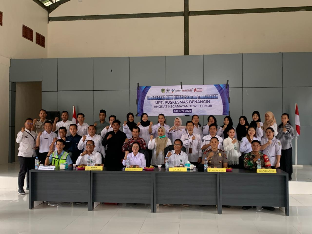 Polsek Teweh Timur Hadiri Lokakarya Mini Lintas Sektor Tribulanan Puskesmas Benangin, Bahas Penguatan Program Kesehatan Masyarakat