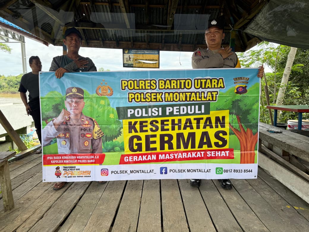 *Polsek Montallat Sampaikan Pola Hidup Sehat Kepada Warga, Polsek Montallat Sosialisasikan Germas ke Masyarakat.