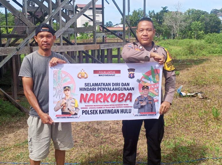 ‎Bhabinkamtibmas Polsek Katingan Hulu dan Bukit Raya Imbau Warga Jauhi Narkoba.
