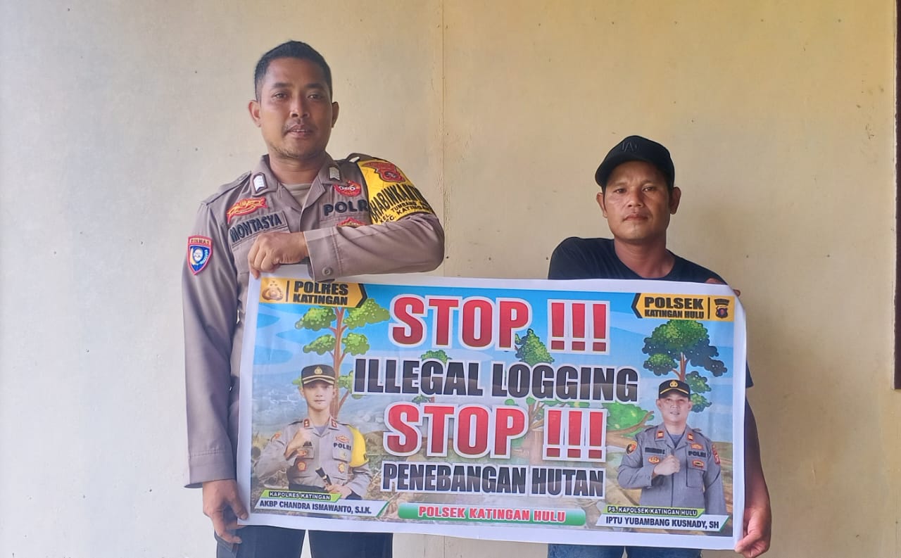 Upaya Pencegahan Penebangan Hutan secara Liar (Ilegal Logging), Bhabinkamtibmas sosialisasi kepada masyarakat.