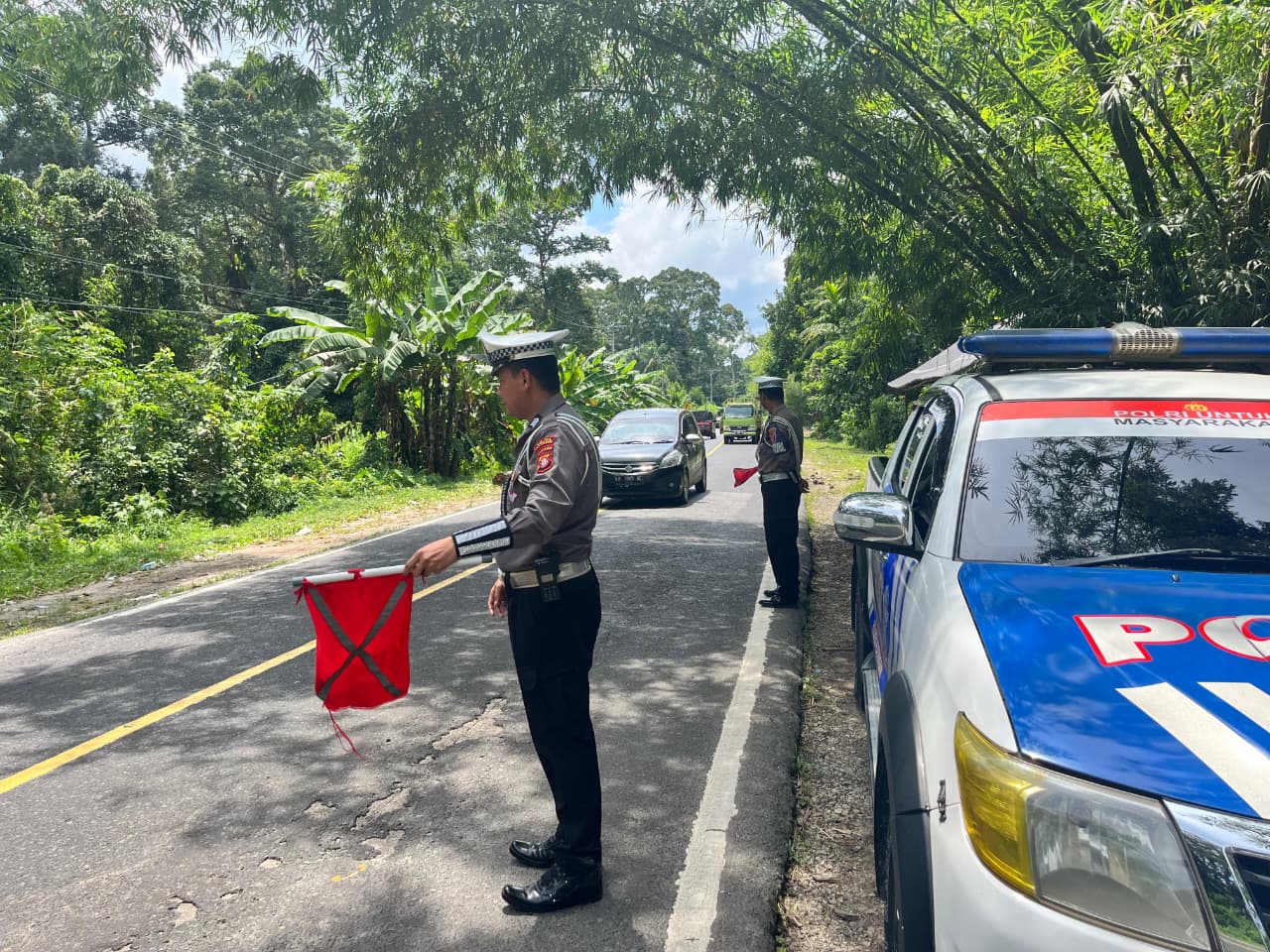 Antisipasi Laka Lantas, Satlantas Polres Katingan laksanakan patroli ke titik-titik lokasi rawan laka lantas.
