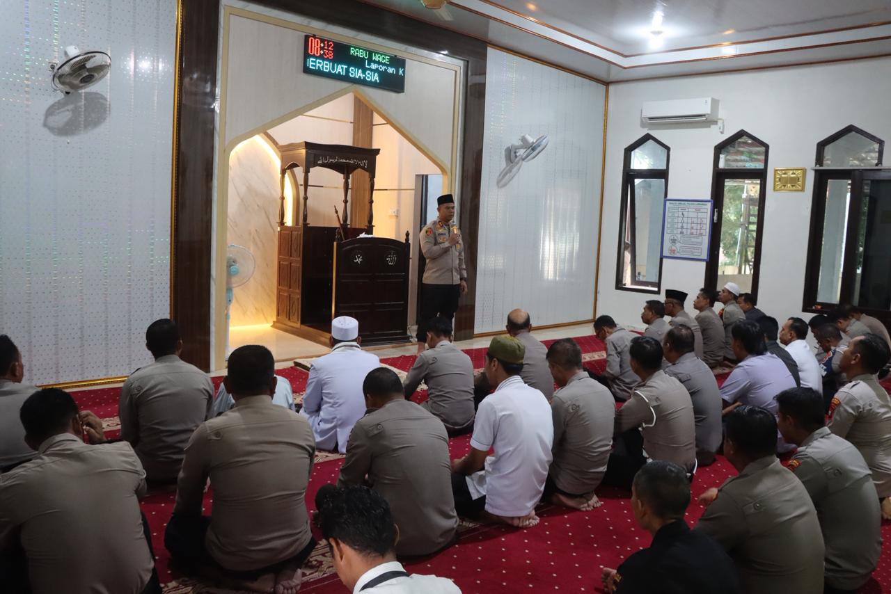 Polres Lamandau Laksanakan Salat Gaib di Masjid Ar-Rizal untuk Korban Bencana Alam