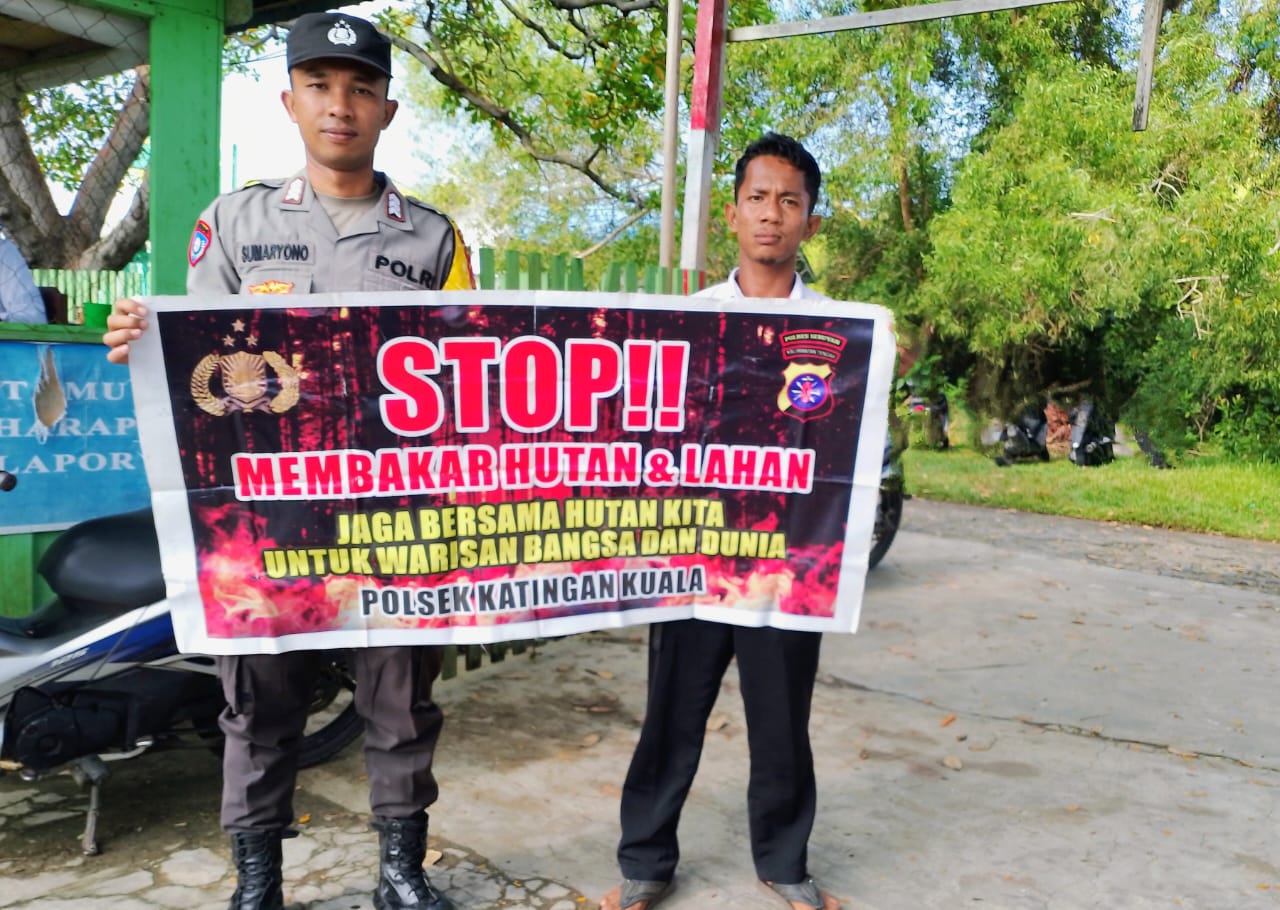 Cegah Kejahatan Terhadap Lingkungan, Bhabinkamtibmas Polsek Katingan Kuala Himbau Masyarakat Untuk Tidak Membakar Hutan dan Lahan