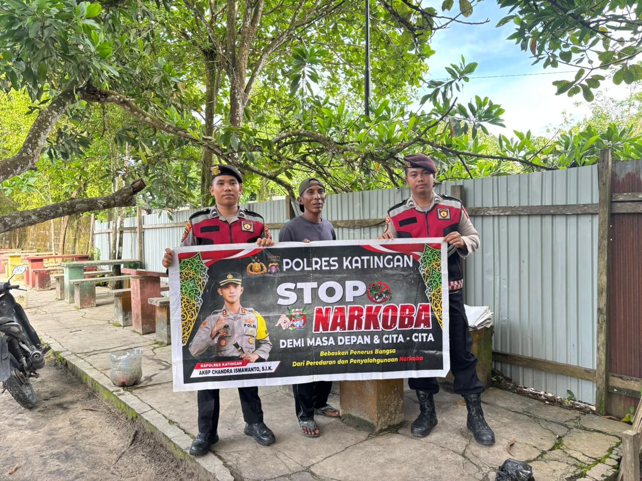 Patroli Pencegahan Narkotika, Sat Samapta Polres Katingan Gencar Lakukan Sosialisasi