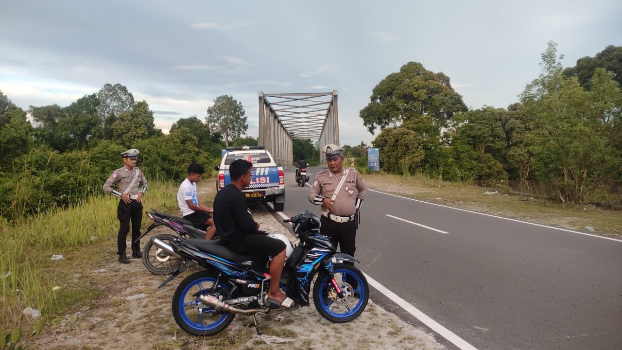 Antisipasi Balap Liar, Satlantas Polres Katingan laksanakan patroli ke titik-titik lokasi rawan balap liar.