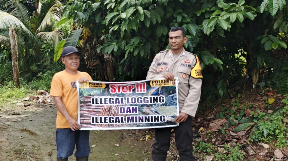 ‎Polsek Tws Garing dan Pulau Malan rutin sosialisasi larangan ilegal Logging dan Meaning.