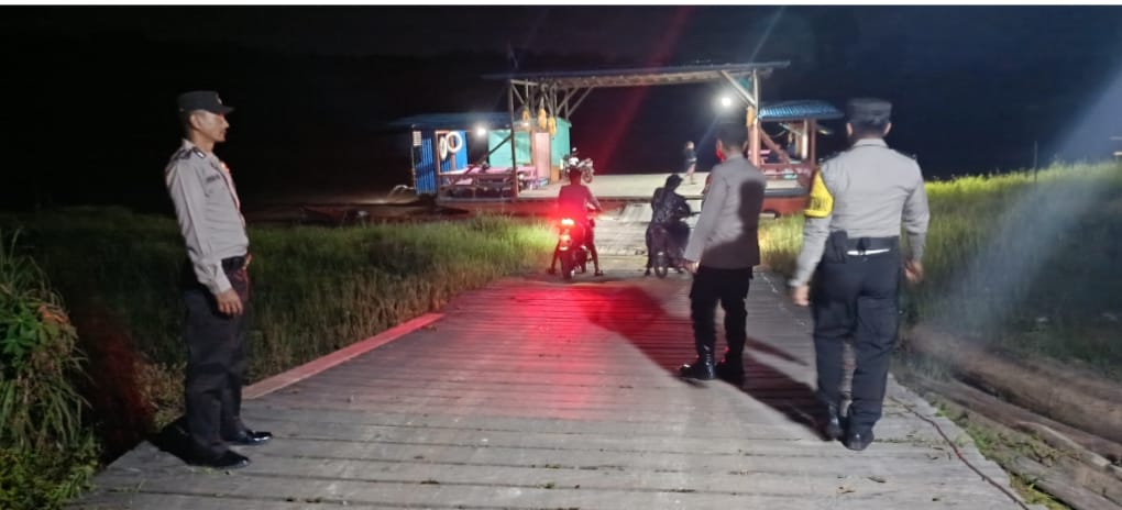 ‎Patroli Malam, Polsek Tewang Sangalang Garing dan Pulau Malan Imbau Warga Waspada Curanmor