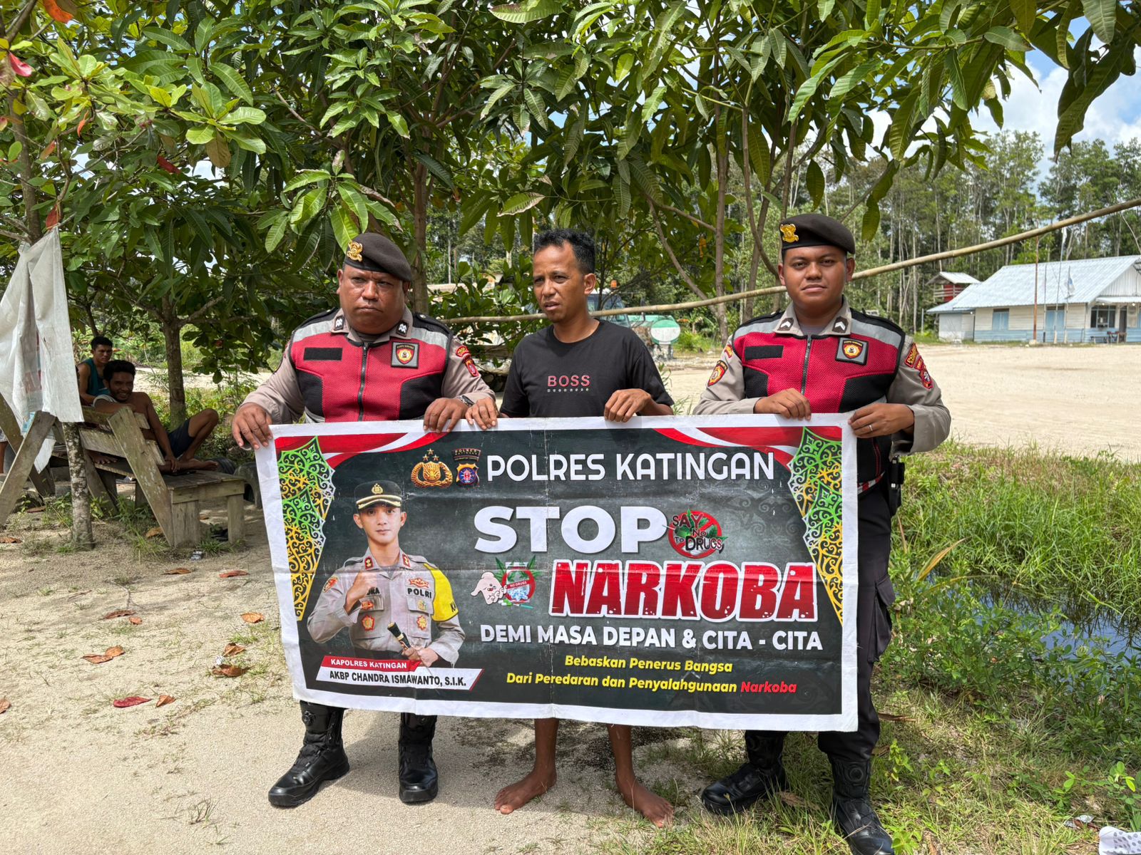 Patroli Pencegahan Narkotika, Sat Samapta Polres Katingan Gencar Lakukan Sosialisasi
