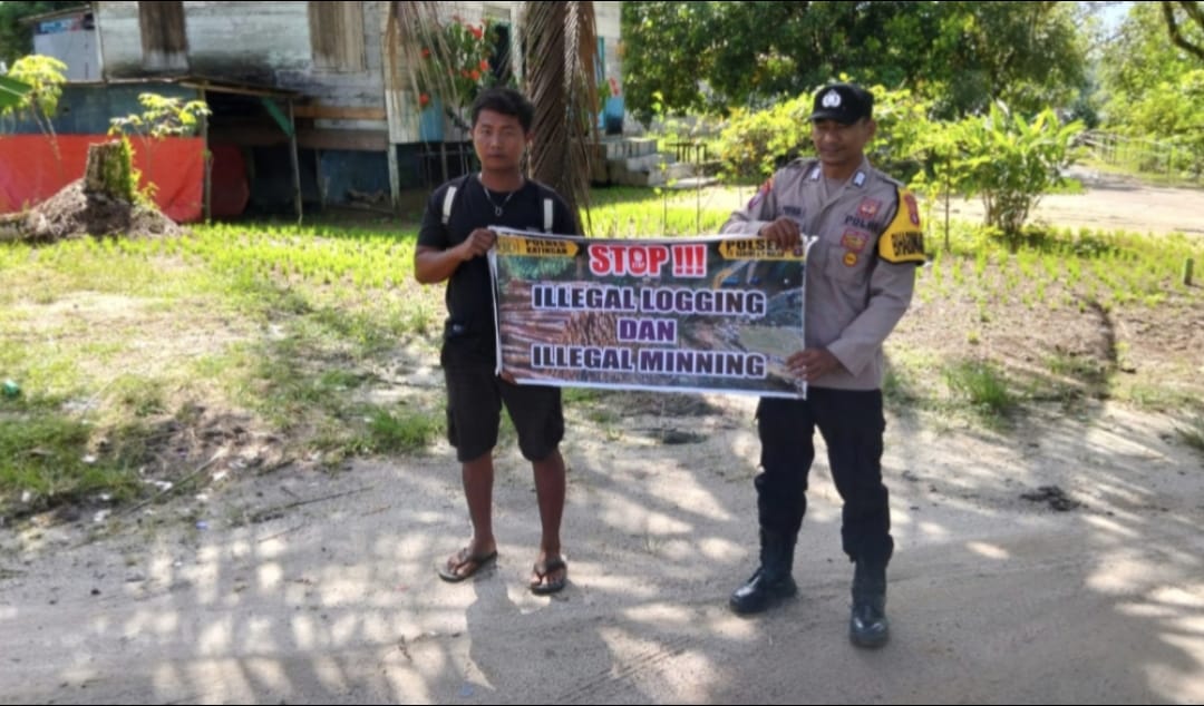 ‎Polsek Tws Garing dan Pulau Malan rutin sosialisasi larangan ilegal Logging dan Meaning.