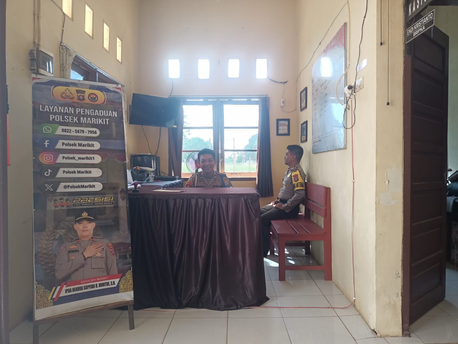 Tingkatkan Keamanan dan Pelayanan Markas Komando (Mako), Pers Polsek Marikit Laksanakan Stand By.